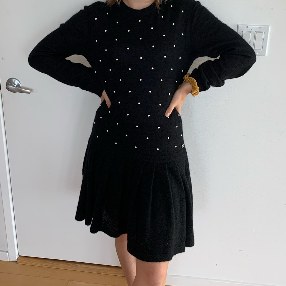 Chanel Pearl Cashmere/ Silk Winter Dress